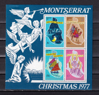 LI07 Montserrat 1977 Christmas Mint Hinged Souvenir Sheet - Montserrat