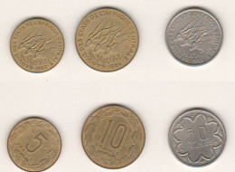 Central Africa Centrale Afrique 5 + 10 + 50 Francs - Andere - Afrika