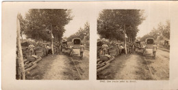 Photo Stéréoscopique De 14-18 , Une Route Près Du Front - 1914-18