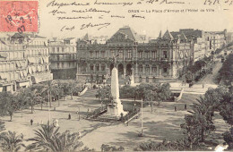 CPA - ALGERIE - ORAN - PLACE D'ARMES ET L'HOTEL DE VILLE - Oran