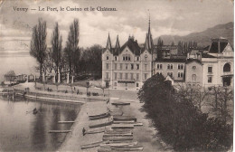 Vevey, Le Port, Le Casino, Le Château, écrite 13.II.1910 - Vevey