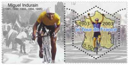 France 2003 Timbre N°YT 3583 MNH** Tour De France (1903-2003) + Vignette Miguel Indurain - Unused Stamps