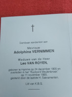 Doodsprentje Adolphina Vernimmen / Hamme 24/12/1905 - 11/11/1993 ( Leo Van Royen ) - Godsdienst & Esoterisme