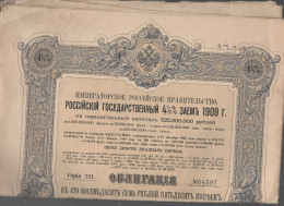 EMPRUNT De L'ETAT RUSSE 4 .5%  1909   (CAT7162) - Otros & Sin Clasificación