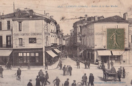 C7-33) LANGON - GIRONDE - ENTREE DE LA RUE MAUBEC - ANIMEE -  HABITANTS - EN  1919  - Langon