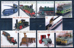 TIMBRE  ZEGEL STAMP  BELGIQUE LE TRAIN EN MODELE REDUIT 3958-67  XX - 2013-... Koning Filip