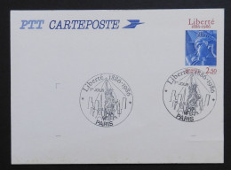 France ENTIER POSTAL CENTENAIRE DE LA STATUE DE LA LIBERTÉ Oblitéré // B 57 - Oblitérés