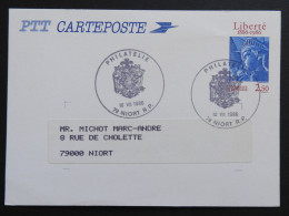 France ENTIER POSTAL CENTENAIRE DE LA STATUE DE LA LIBERTÉ Oblitéré // B 58 - Oblitérés