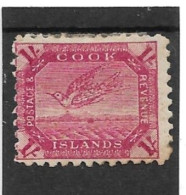 COOK ISLANDS 1902 1s DEEP CARMINE SG 36 PERF 11 MOUNTED MINT TOP VALUE OF THE SET WMK INVERTED Cat £65 - Islas Cook