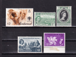 LI07 Montserrat 1974-1976 Mint Hinged Stamps Selection Overprinted - Montserrat