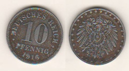 10 Pfennig 1916 G Karlsruhe Mintmark Deutsches Reich - 10 Pfennig