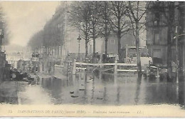 CPA Paris Inondations Janvier 1910 Boulevard Saint-Germain - Paris (06)