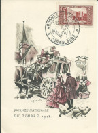 MAROC CARTE JOURNEE DU TIMBRE 1948 CASABLANCA   LETTRE COVER - Lettres & Documents