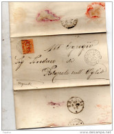 1887  LETTERA CON  ANNULLO  CASTIGLIONE DELLE STIVIERE MANTOVA + PALAZZOLO - Marcophilie