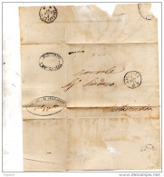 1871 LETTERA CON ANNULLO URBISAGLIA LINEARE PICCOLO   MACERATA + CIVITAVECCHIA - Marcophilie