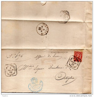 1892 LETTERA CON RARO ANNULLO  QUADRATO SCHIVENOGLIA  MANTOVA - Storia Postale