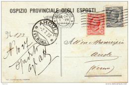 1922  CARTOLINA CON ANNULLO ARCOLE VERONA - Storia Postale