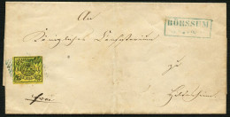 BRAUNSCHWEIG 11A BRIEF, 25.11.1862, 1 Sgr. Schwarz Auf Lebhaftgraugelb Mit Nummernstempel 6 Auf Prachtbrief Von BÖRSSUM  - Brunswick