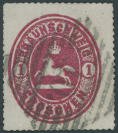 BRAUNSCHWEIG 18 O, 1865, 1 Gr. Rosa, Nummernstempel 40 (STADTOLDENDORF), Kleine Bugspur Sonst Pracht - Brunswick