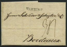 HAMBURG VORPHILA 1798, HAMBURG, L1 Auf Brief Nach Bordeaux, Pracht - Precursores