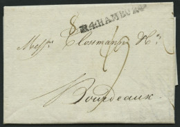 HAMBURG 1806, R.4. HAMBURG, L1 Auf Brief Nach Bordeaux, Pracht - Prefilatelia