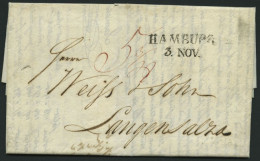 HAMBURG-VORPHILA 1826, HAMBURG, L2 Forwarded-Letter. Aus London, Abs. PAf Spalding Und Co., Nach Langensalza, Pracht - [Voorlopers