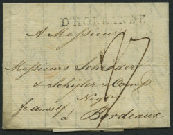 HAMBURG - GRENZÜBERGANGSSTEMPEL 1796, D` HOLLANDE, L1 Auf Brief Nach Bordeaux, Pracht - [Voorlopers