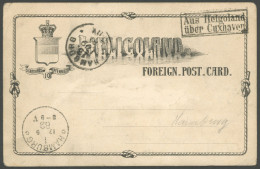 HELGOLAND P 5 BRIEF, 1882, 10 Pf. Schwarz Nach Hamburg Mit R 2 Aus Helgoland über Cuxhaven, Feinst (Anschrift Ausradiert - Héligoland