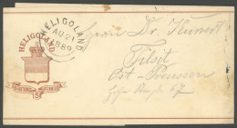 HELGOLAND S 2 BRIEF, 1889, 5 Pf. Braun, Streifband Nach Tilsit, Feinst, Mi. 200.- - Héligoland