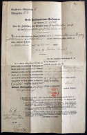 PREUSSEN CZERSK, L2 Auf Post-Insinuations-Dokoment (1854), Innen Roter Krone-Posthornstempel CZERSK, Pracht, R! - Cartas & Documentos