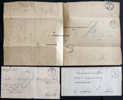 PREUSSEN RITTEL, K2, 3 Verschiedene Briefe (1853-77), Dabei 2 Verschiedene Krone-Posthornstempel, Pracht - Otros & Sin Clasificación
