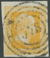 PREUSSEN 8ax O, 1857, 3 Sgr. Gelborange, Dünnes Papier, Pracht, Mi. 100.- - Sonstige & Ohne Zuordnung