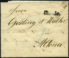 SCHLESWIG-HOLSTEIN HEIDE, L1 Und Handschriftliches Datum Auf Kleinem Brief Von 1849 Nach Altona, Feinst - Precursores