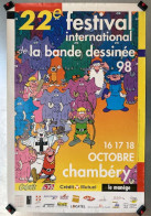 Affiche Festival Bd Chambery 1998 - Ill. Turk : Robin Dubois - Léonard - Autres & Non Classés