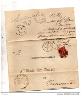 1887  LETTERA CON ANNULLO LEGNARO PADOVA - Storia Postale