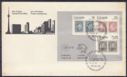 CANADA 1978 ⁕ FDC Cover CAPEX, OTTAWA ⁕ Stamp Exhibition Block - 1971-1980