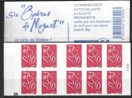 Carnet 3744 - C 11 A  Carré Noir Avec  Tache D'encre Rouge  Entre Le  1 Er Et Le 6 è Timbre Rare - Andere & Zonder Classificatie