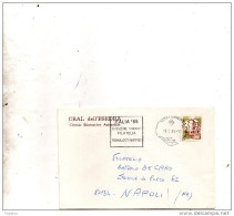 1985 LETTERA  CON ANNULLO  ROMA FIUMICINO - 1981-90: Marcophilie