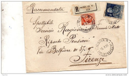 1926  LETTERA RACCOMANDATA CON ANNULLO ROMA 5 VIA DEI GRANCHI - Storia Postale