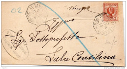 1913   LETTERA CON ANNULLO San Pietro Al Tanagro SALERNO - Storia Postale