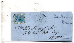 1868  LETTERA CON ANNULLO LOGRATO BRESCIA - Poststempel