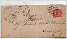 1883  LETTERA CON ANNULLO LAINO BORGO COSENZA - Marcophilie