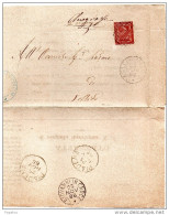 1886  LETTERA CON ANNULLO CASTELPONZONE CREMONA - Marcophilie