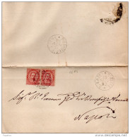 1882  LETTERA CON ANNULLO S. ANGELO D'ALIFE CASERTA + PIEDIMONTE D'ALIFE - Marcophilie