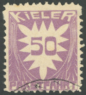 KIEL C 4 O, PAKETFAHRT: 1909, 50 Pf. Violett, Feinst - Privatpost