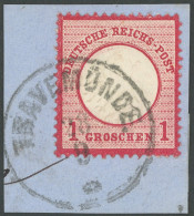 Dt. Reich 4 BrfStk, 1872, 1 Gr. Rotkarmin, K1 TRAVEMÜNDE, Kabinettbriefstück - Andere & Zonder Classificatie