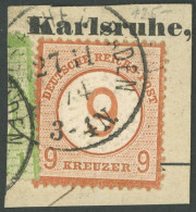 Dt. Reich 30 BrfStk, 1874, 9 Auf 9 Kr. Braunorange, Ein Kurzer Zahn Sonst Prachtbriefstück, Fotobefund Dr. Zill, Mi. 650 - Sonstige & Ohne Zuordnung