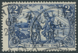 Dt. Reich 64II O, 1900, 2 M. Reichspost, Type II, üblich Gezähnt Pracht, Mi. 85.- - Used Stamps
