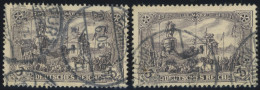 Dt. Reich 80A/Ba O, 1902/04, 3 M. Schwarzviolett Und Schwarzbraunviolett, Beide Zähnungen, Ohne Wz., 2 Prachtwerte, Mi.  - Autres & Non Classés