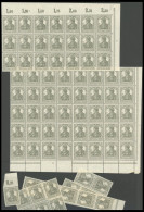 Dt. Reich 98x , 1916, 21/2 Pf. Olivgrau, Mit Friedensgummi, 84x, Meist In Bogenteilen, Dabei 8 Werte Mit Plattendruck Vo - Other & Unclassified